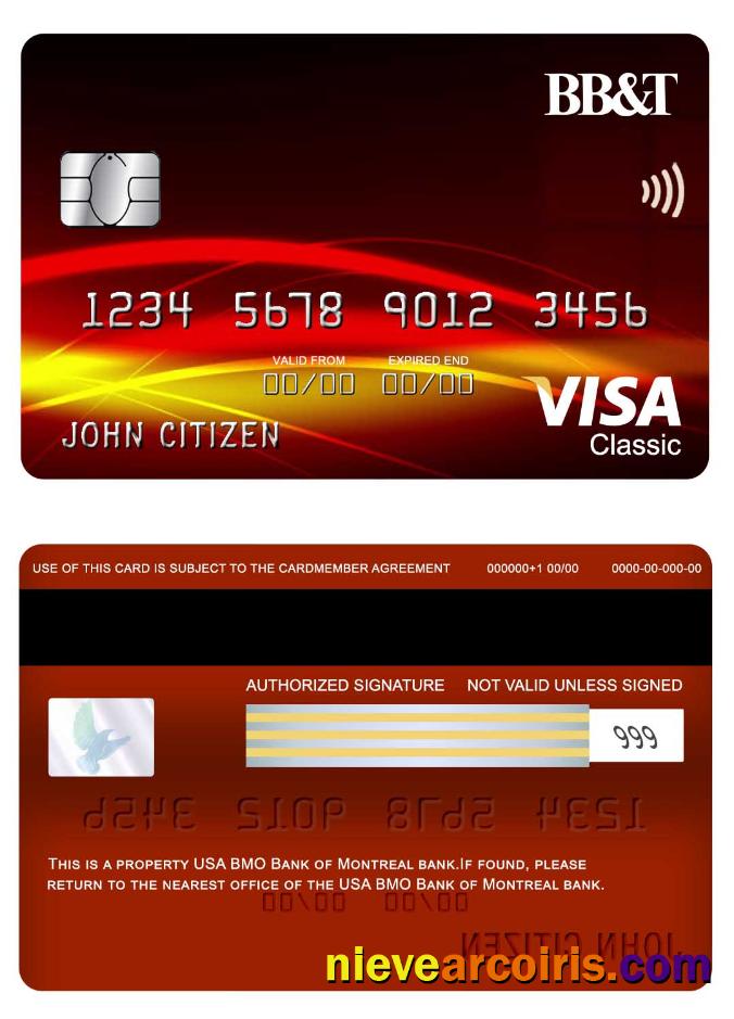 USA BB&T Corp. bank visa classic card